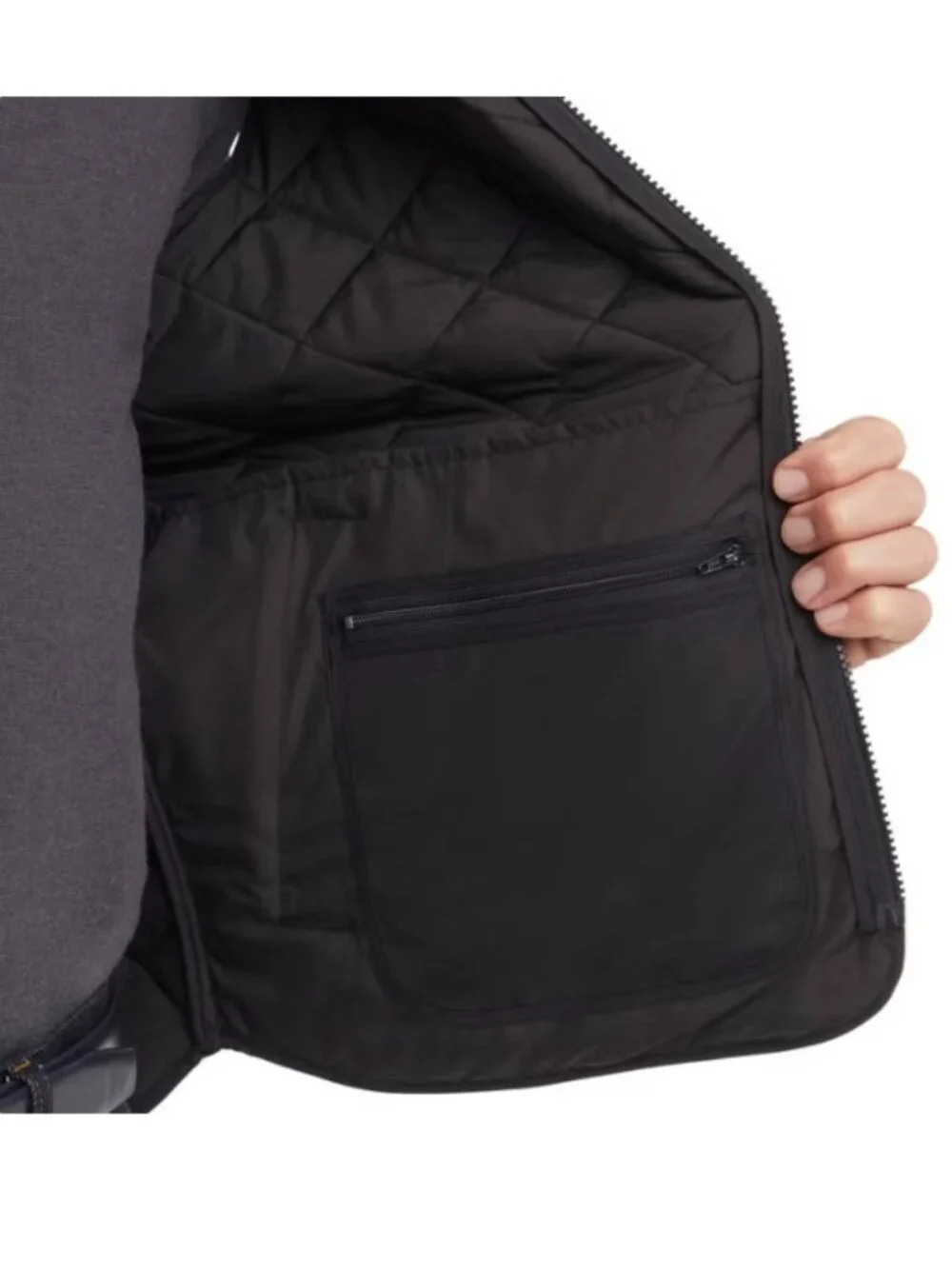 NWT Banana Republic Men's Quilted Full Zip Vest, Black